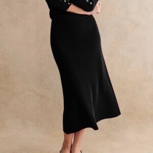 SEZANE NAELLE SKIRT BLACK
